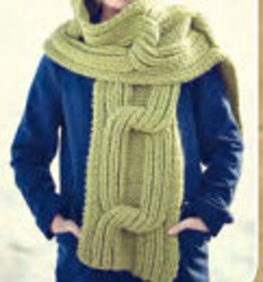 Super Chunky Scarf KNIT Pattern/vintage Knit Pattern/instant PDF