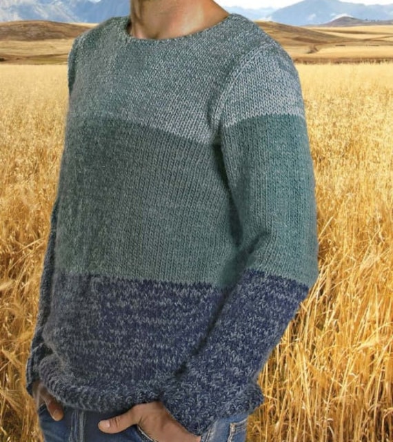 Pull homme facile à tricoter modèle débutant -- haut en fil
