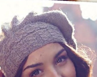 Modèle tricot femme/motif tricot vintage/téléchargement PDF instantané/patron bonnet femme