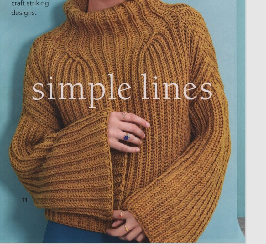 KNITTING PATTERN Easy Ribbed Sweater 