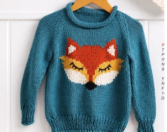 Kids Sweater Top KNITTING PATTERN/Children Top/Instant PDF Download/Kids Pullover Pattern/Easy Knit Pattern