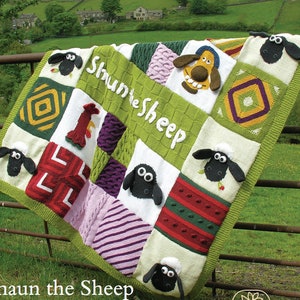 Shaun the Sheep Blanket KNITTING PATTERN /Wallace Gromit Blanket Shaun Sheep Knit Pattern/Instant PDF Download image 1