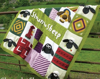 Shaun the Sheep Blanket KNITTING PATTERN /Wallace Gromit Blanket Shaun Sheep Knit Pattern/Instant PDF Download