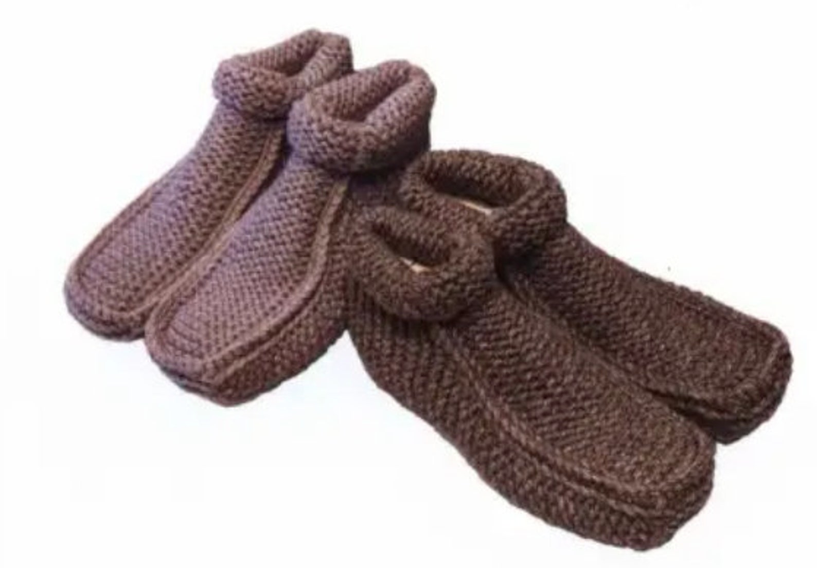 PDF KNIT PATTERN Easy Knit Slipper Pattern Just Two Needles/vintage