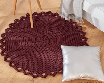 CROCHET PATTERN Easy Rug Super Bulky Yarn- Instant PDF Download - Vintage Crochet Pattern - Easy Simple Beginner Crochet Pattern