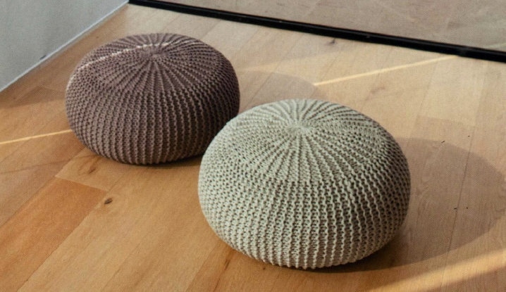 Ikea outlet knitted pouffe