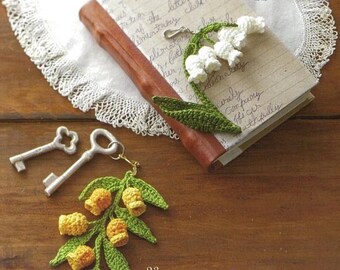 Flower Hair Scrunchies CROCHET Pattern/japanese Crochet Ebook