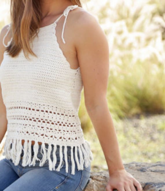 Crochet top PATTERN, boho crochet top pattern, sexy beach crochet top. 