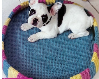 CROCHET PATTERN Dog Bed Pet Bed Cat/Easy Pet Crochet Pattern/Medium Yarn/2 Sizes/Instant Download/Dog Cat Bed Beginner Pattern