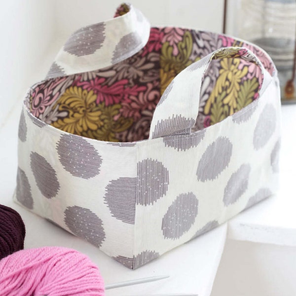 SEWING PATTERN Easy Crafting Bag/Craft Storage Box Bag How To Tutorial/Instant PDF Download/Home Decor Sewing Pattern