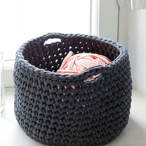 Cesta de Crochê Fácil PADRÃO DE CROCHÊ Caixa de Suporte - Download Instantâneo em PDF - Padrão de Crochê Vintage - Padrão de Crochê Simples e Fácil para Iniciantes