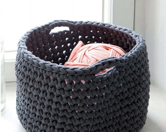 CROCHET PATTERN Easy Crochet Basket Holder Box - Instant PDF Download - Vintage Crochet Pattern - Easy Simple Beginner Crochet Pattern