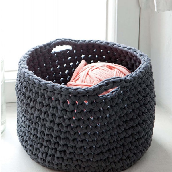 Easy Crochet Basket CROCHET PATTERN Holder Box - Instant PDF Download - Vintage Crochet Pattern - Easy Simple Beginner Crochet Pattern