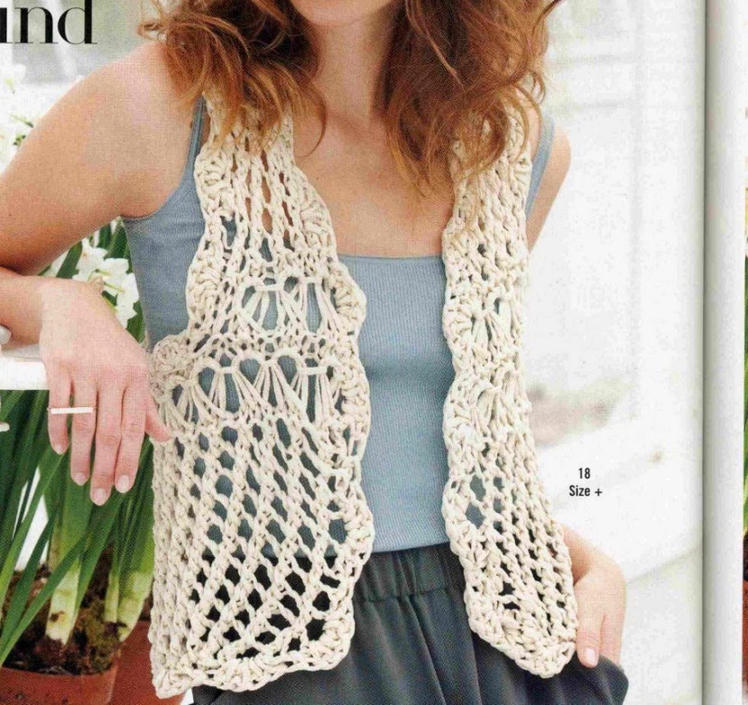 Linen Vest Knitting Pattern -  Canada