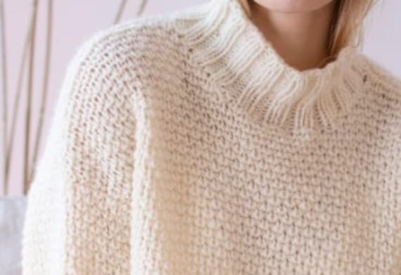 PDF KNITTING PATTERN Easy Sweater Women/instant Download