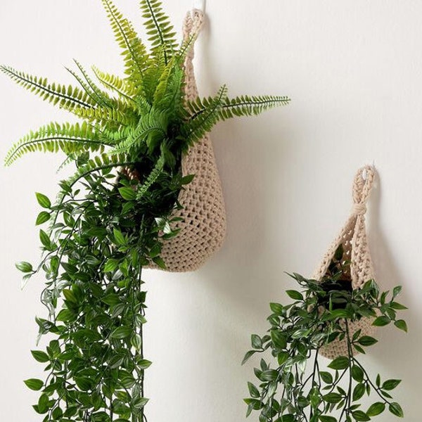 Super Easy Crochet Plant Hanger Pattern/Boho Crochet Plant Pods/Crochet Plant Holders/Plant Cozy Cosy/Vintage Pattern/Instant PDF Download