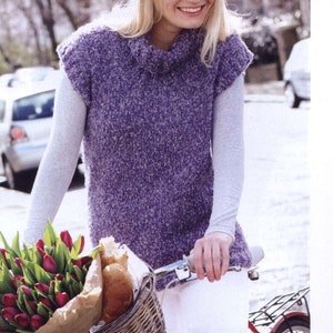 Easy Sweater KNITTING PATTERN 2 in 1 Chunky Yarn/Sweater + Short Sleeve Top Vintage Knitting Pattern ⨯ Easy Beginner Jumper Pullover How to