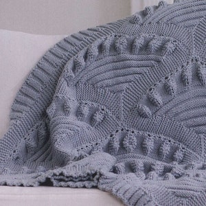 Afghan Throw KNITTING PATTERN Blanket Chunky Yarn Bedspread Afghan - Instant PDF Download - Vintage Pattern - Blanket Knit