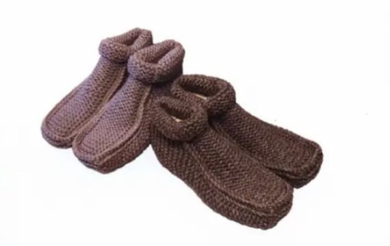 PATRON PDF Modèle de chaussons en tricot facile avec seulement
