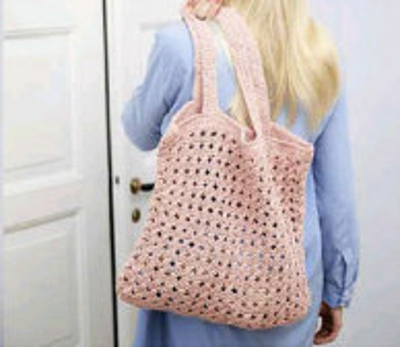 Crochet Market Bag PATTERN Tote Beach Bag Pattern Instant PDF Download Crochet Bag Pattern Tote purse woman Summer Beach Bag image 3