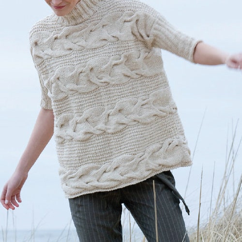 KNITTING PATTERN Women Aran Medium Yarn 