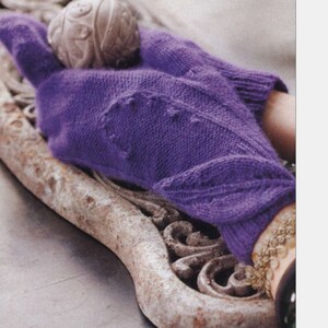 Mittens KNITTING PATTERN Lace Yarn Knit Gloves Mits Mittens/Instant PDF Download/Winter Accessories/Gift Idea Daughter