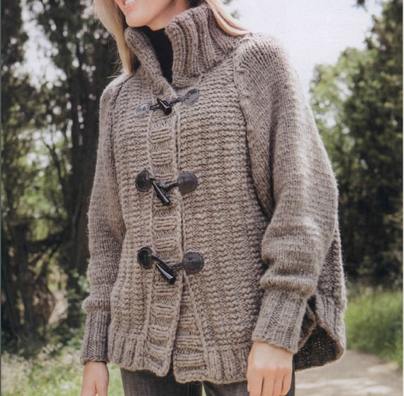 Knitted duffle coat deals