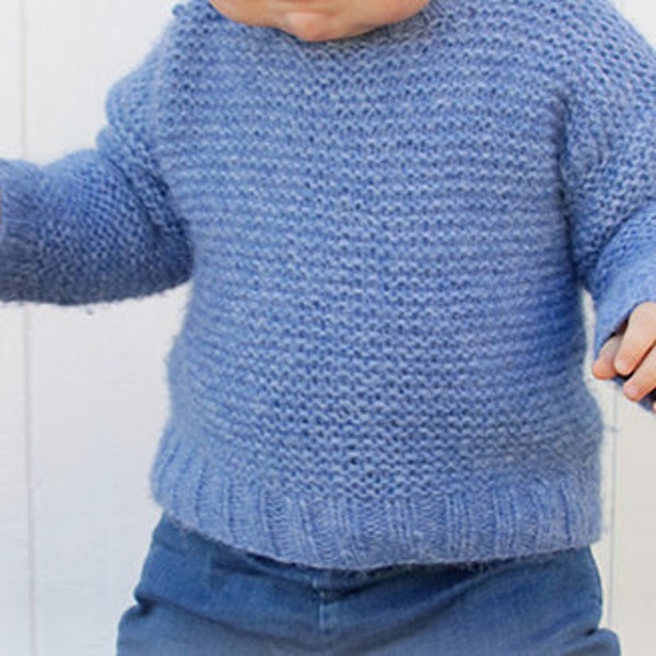 Easy Baby Toddler Kid Knit Top KNITTING PATTERN  -- Sizes 6-9, 12-18m, 2yr, 3-4yr, 5-6yr, 7-8yr -- Instant PDF Download -- Simple Baby Knit
