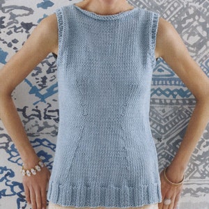 Macrame Boho Summer Top KNITTING PATTERN Women/Chunky Yarn/Instant PDF Download/Summer Vest Vintage Pattern How To Tutorial Diy image 2