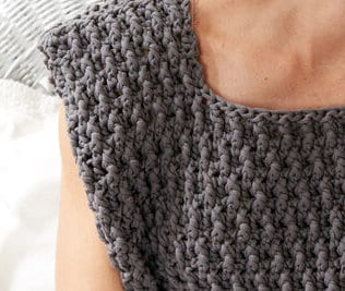 Easy Vest Tank Top CROCHET PATTERN Women/Chunky Yarn/Vintage Knit Pattern/Instant PDF Download/Tank Top Pattern Beginner