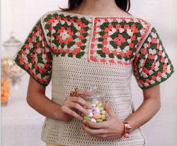 Granny Square Vestidos Crochet Y Tela NiÃ±a Granny Ropa En Crochet