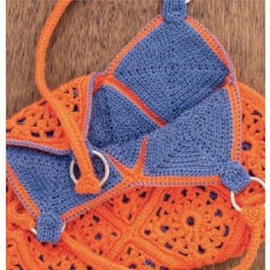 Crochet Handbag Purse PATTERN Boho Purse Bag pattern Instant PDF Download Vintage Crochet Bag Pattern Tote Summer Beach Bag image 4