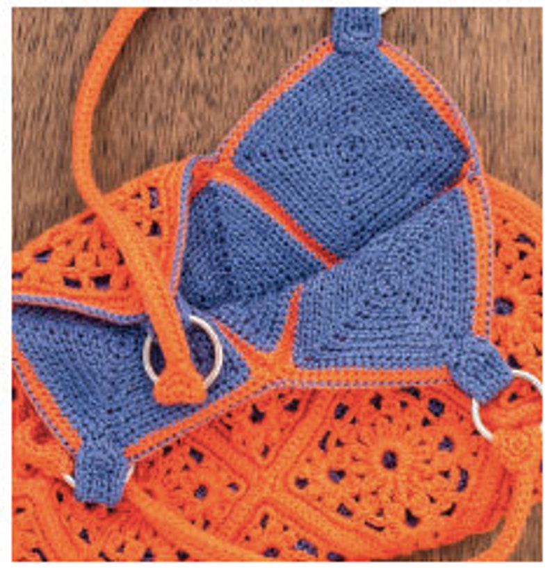 Crochet Handbag Purse PATTERN Boho Purse Bag pattern Instant PDF Download Vintage Crochet Bag Pattern Tote Summer Beach Bag image 4