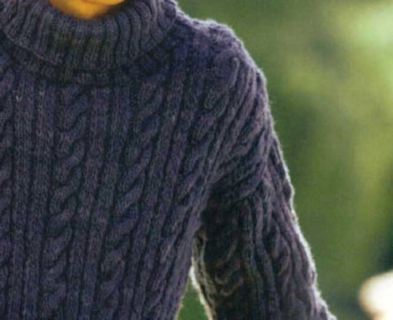 Zopfmuster Pullover Herren Selber Stricken Rollkragen