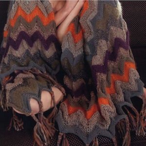 Lancio afgano modello di lavoro a maglia coperta/download PDF istantaneo/coperta in maglia copriletto modello vintage/regalo di inaugurazione della casa