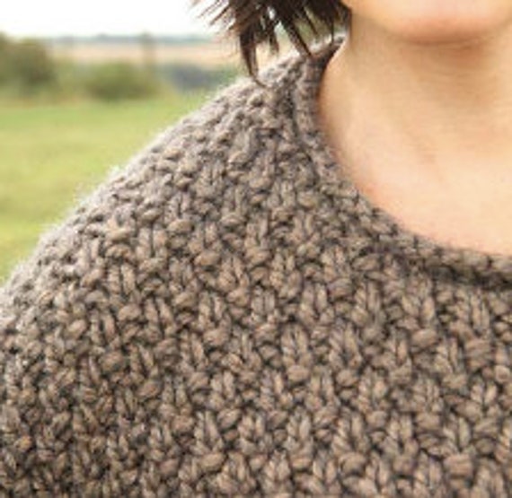Easy Knitting Pattern - Chunky Knit Moss Stitch Cropped Cardigan