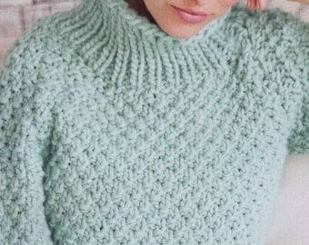 「Ririii 」NKNIT pattern pullover sweat Ririii 」NKNIT pattern pullover sweat Easy Knit Pattern