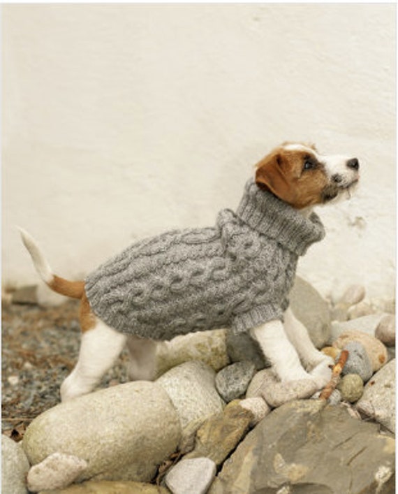 KNITTING PATTERN Dog Aran Sweater Dog/aran Yarn Dog Pet