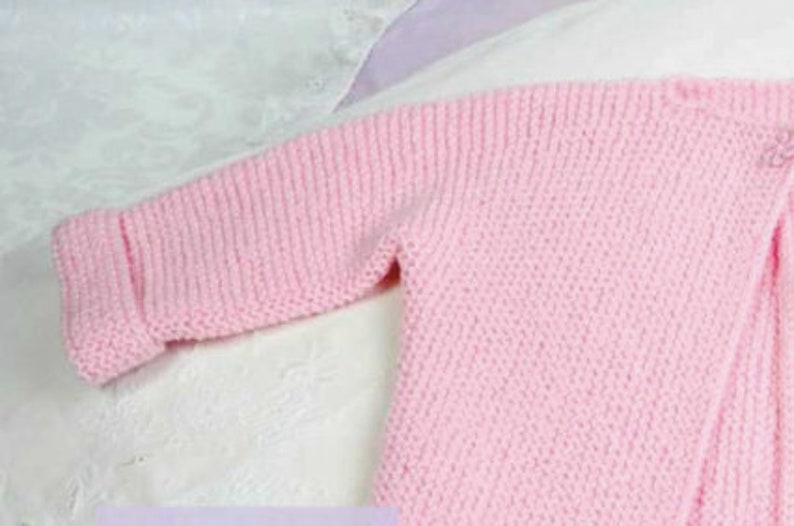 PDF KNIT PATTERN Easy Knit Baby Jacket Toddler Dk Yarn Etsy