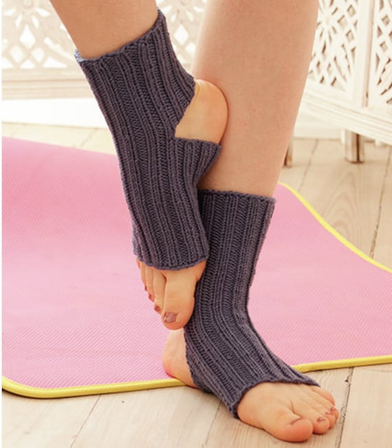 Yoga Socks Knitting Pattern Super Easy Knit Pattern Ribbed Etsy