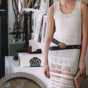 Crochet Dress CROCHET PATTERN Women/Superfine Yarn/Instant Download Maxi Beach Dress Crochet Pattern/Boho Crochet Dress Vintage Pattern