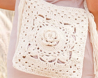 Purse CROCHET PATTERN - Boho Beach Purse Bag Pattern - Instant PDF Download - Vintage Crochet Summer Bag Pattern Purse Women