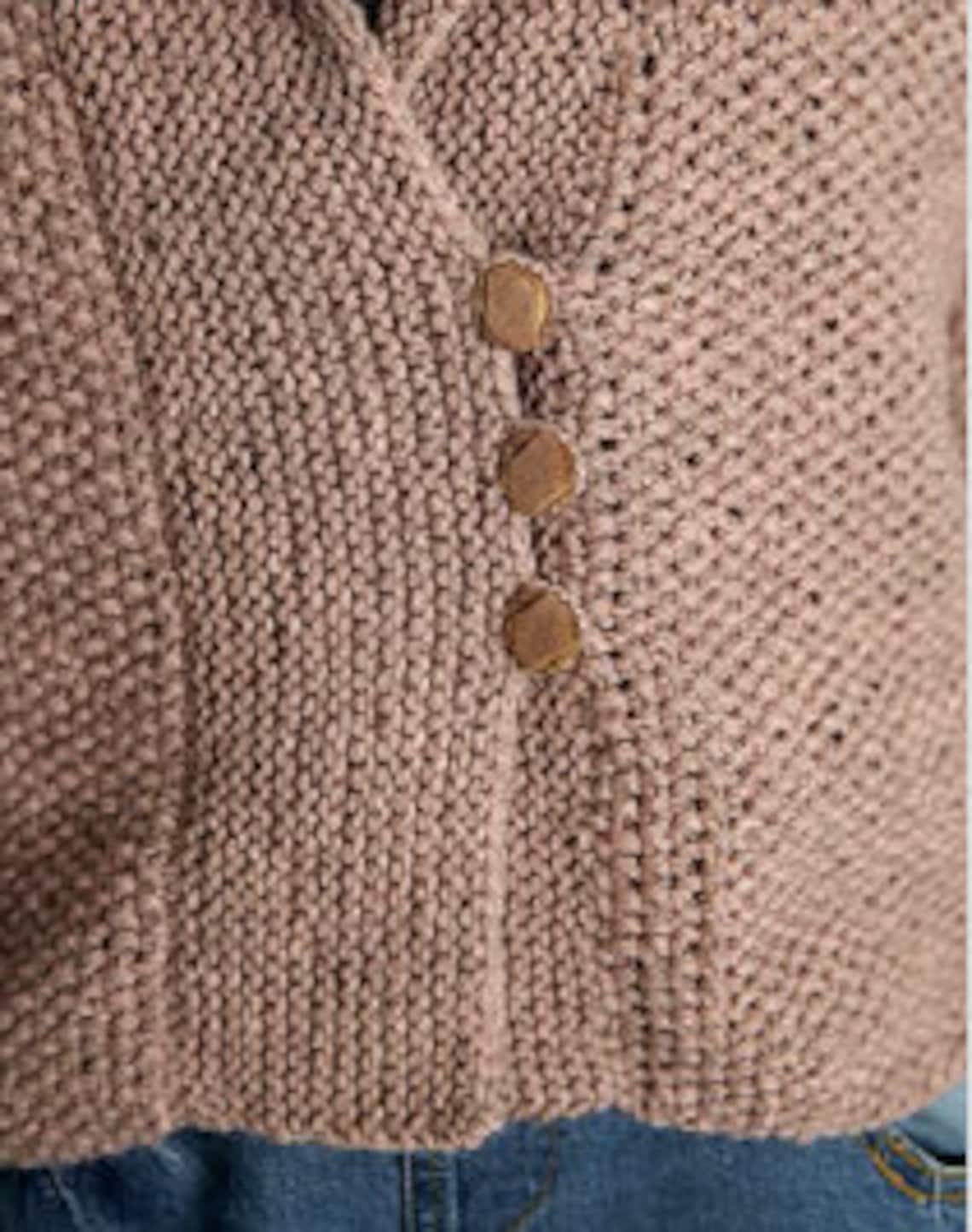 Boxy Jacket KNITTING PATTERN Women/dusky Pink Cardigan Knit Etsy UK