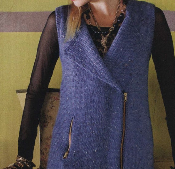 Biker Vest Jacket KNITTING PATTERN Women motorcycling Moto Etsy