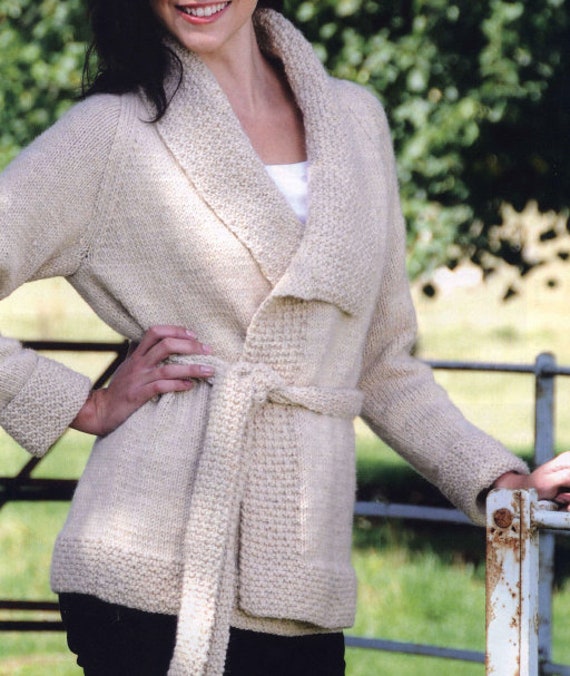 KNITTING PATTERN Coat Jacket Cardigan 
