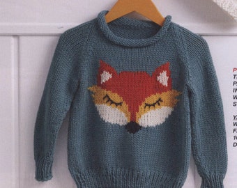 Kids Sweater Top KNITTING PATTERN/Children Top/Instant PDF Download/Kids Pullover Pattern/Easy Knit Pattern