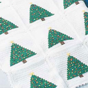 Christmas Tree Blanket CROCHET PATTERN/Festive Holiday Afghan/Instant PDF Download/Vintage Seasonal Pattern/Christmas Gift/Holiday Decor