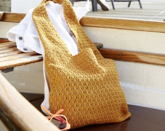 PDF CROCHET PATTERN Market Bag Beach Bag/Tote Bag Pattern/Sport Fine Yarn/Instant Download/Crochet Purse Summer Beach Bag