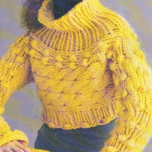Chunky Knit Sweater Pattern, Turtle Neck Sweater Knitting Pattern ⨯ Fashion Knit Pattern