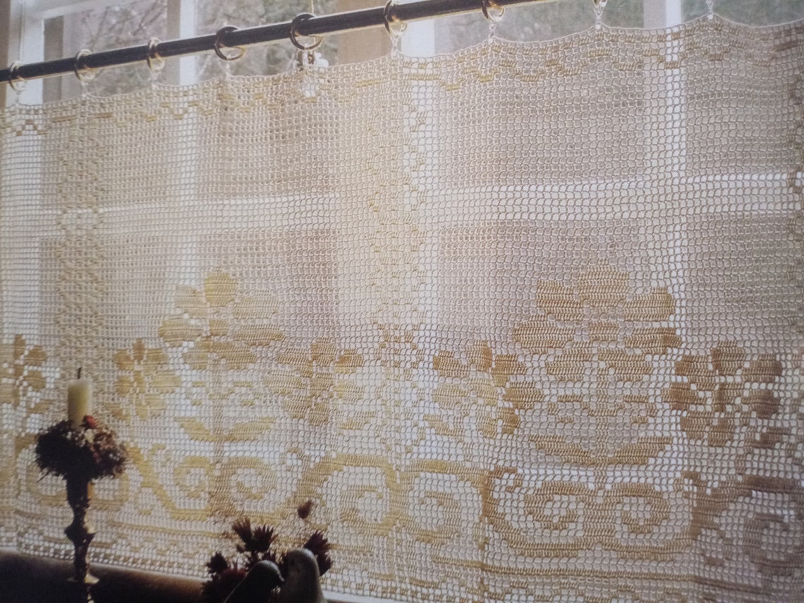 PDF CROCHET PATTERN Curtains Vintage Lace Curtains Crochet Etsy